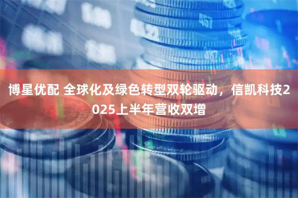 博星优配 全球化及绿色转型双轮驱动，信凯科技2025上半年营收双增
