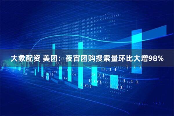 大象配资 美团：夜宵团购搜索量环比大增98%