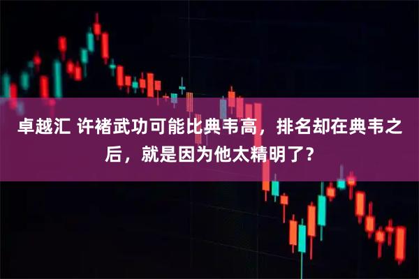 卓越汇 许褚武功可能比典韦高，排名却在典韦之后，就是因为他太精明了？